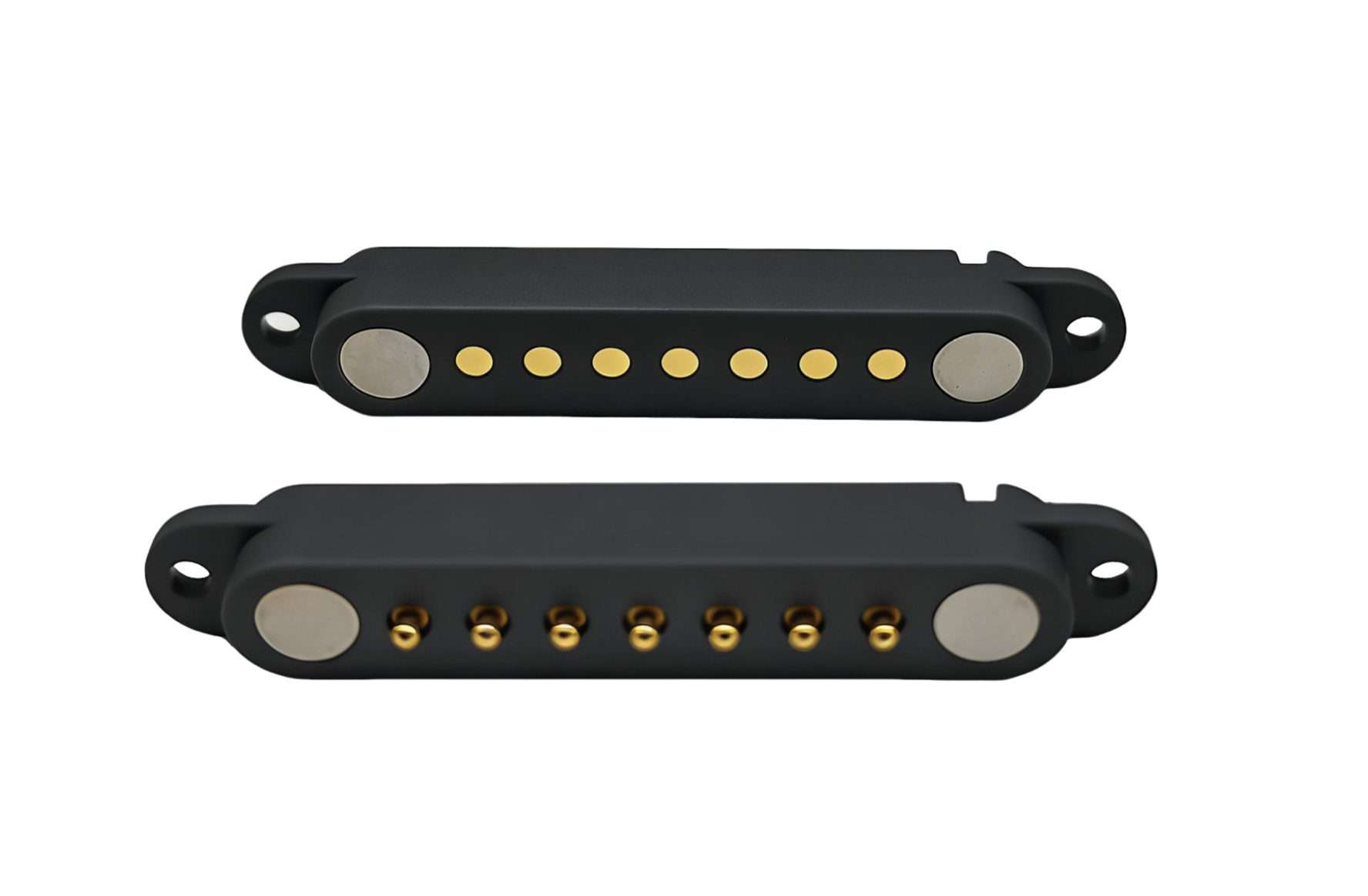 2.54mm pitch  7 pin magnetic absorption male female pogo pin for handyblock