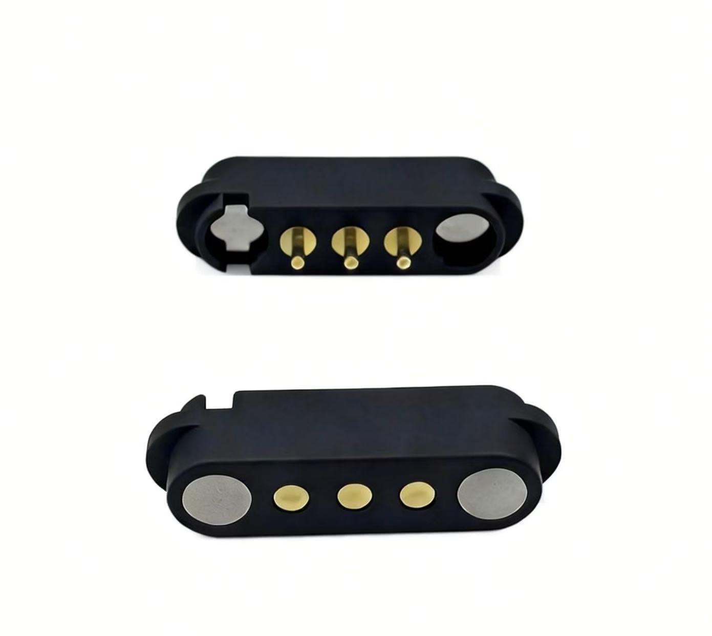 2.54mm pitch 2A current 3pin DIP pogo pin male female magnetic power connector