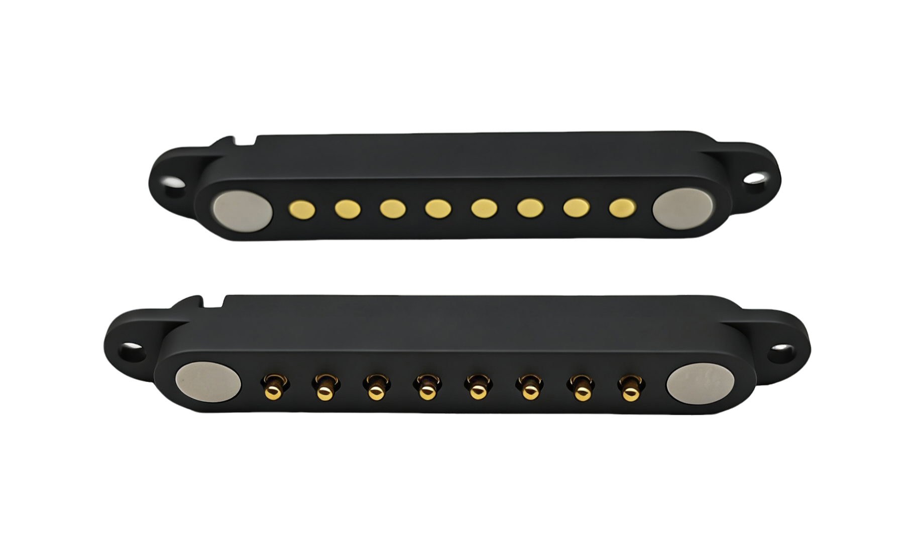 8pin magnet attraction spring loaded pogo pin connector gold plating 8pin magnetic connector