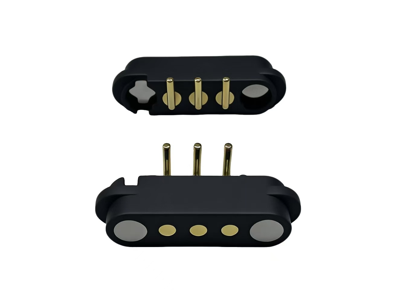 90 degrees angle magnetic connector 3pin male and female magnetic power connector