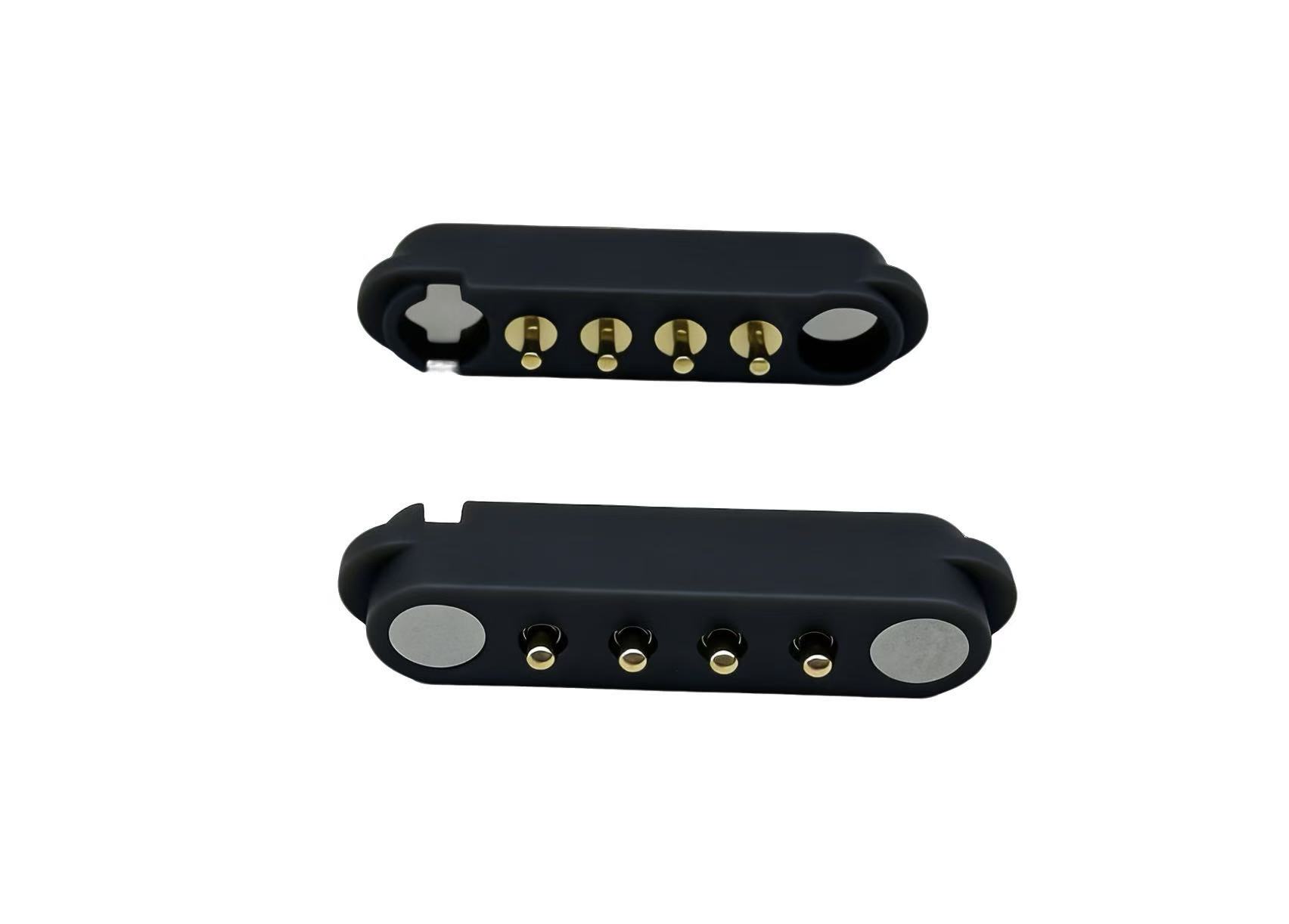 2.54mm pitch 4pin rectangle magnetic type Pogo pin docking connector