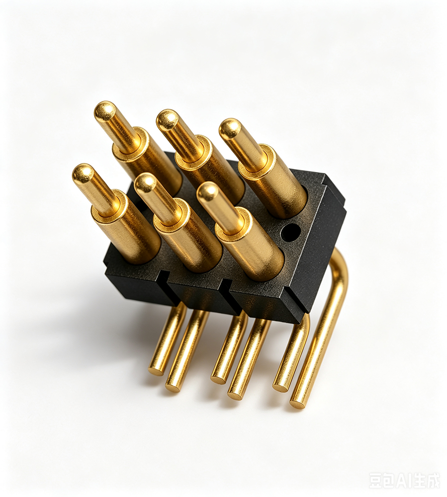 Customized double row right angle 6pin spring loaded pogo pin Connector